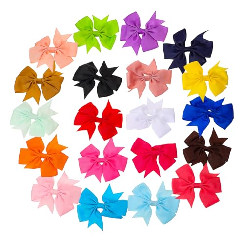 OUNONA 20 Stück Teiliges Haarschleifen für Mädchen Bunte Haarclips aus Satin Sicher und Bequem Accessoire für Kleinkinder und Junge Mädchen Vielseitig für Kleidung Haarschmuck und Mehr von OUNONA