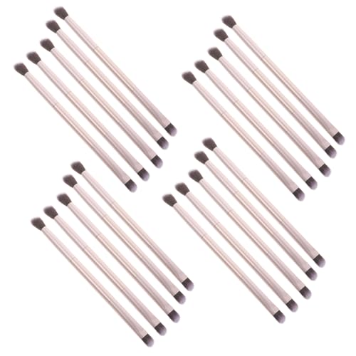 OUNONA 20 Stück Teiliges Make Up Pinselset Doppelseitig mit Weichen Borsten Ergonomisch Leicht Vielseitig für Lidschatten und Konturierung Roségold für Präzises Augen Make Up von OUNONA
