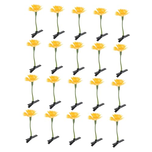 OUNONA 20 Stück Teiliges Sonnenblumen Haarspangen Bunte Haarklammern für Mädchen Langlebig und Bequem Vielseitig Einsetzbar für Party und Alltag Modischer Haarschmuck Einfach zu Tragen von OUNONA