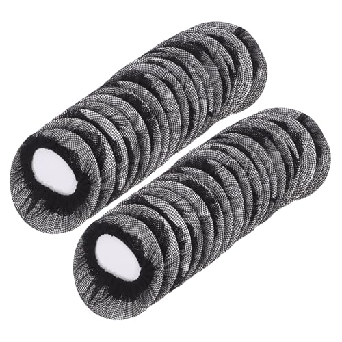 OUNONA 20stücke Ballett Haarnetz Für Dutts Elastische Netze Für Tänzerinnen Wiederverwendbare Haarschmuck Unsichtbare Schwarz Dutthalter Haarwickelnetze Für Frauen Und Mädchen von OUNONA