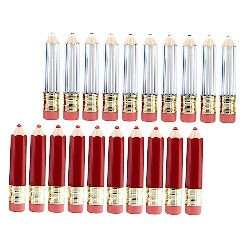 OUNONA 20stücke Bleistift Form Leere Lip Gloss Rohr Nachfüllbar Lip Balm Container Für Diy Geruchsneutral Wiederverwendbar Transparenter Körper von OUNONA