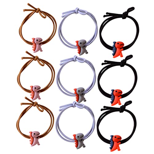 OUNONA 20stücke Kleine Dinosaurier-haarringe Haarseil Stirnband Gummiband Junge Mädchen Dinosaurier Kopfbedeckung Haarschmuck Haarseil Gummiband von OUNONA