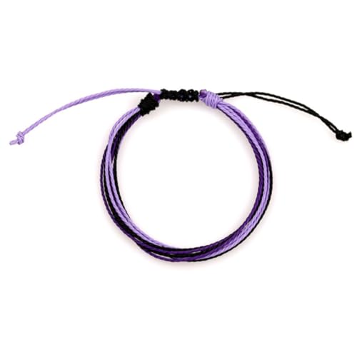 OUNONA 24 Stück Teiliges Bohemian Stil Wasserfeste Wachsarmbänder für Damen Verstellbare Geflochtene Armbänder Farben Handgemachter Modeschmuck für von OUNONA