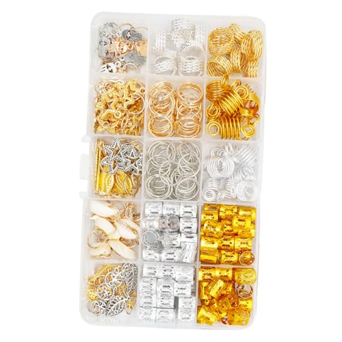 OUNONA 280 Stück Dreadlocks Ringe Set DIY Haarschmuck für Kreative Frisuren für Festivals und Partys Langlebige Haarzubehörteile für Dekoration von OUNONA