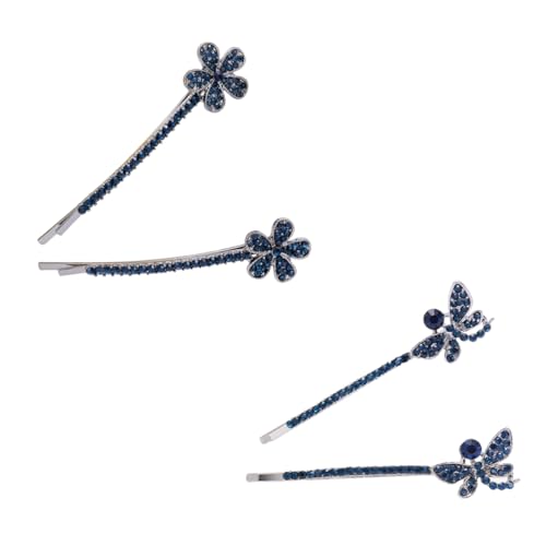 OUNONA 2Paare Rhinestone Haarklammern Für Damen Schmetterling Haarschmuck Haarspangen Für Funkelnde Haarschmuck Accessoires Für Besondere Anlässe von OUNONA