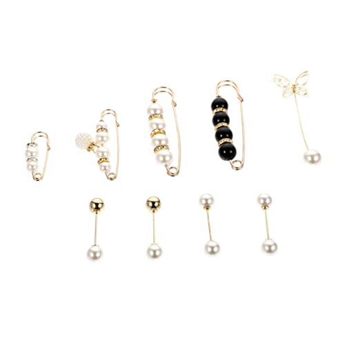 OUNONA 2sätze Perlen Brosche Damen Schmuck Brustnadel Für Tuch Hemd Pullover Form Stilvoll Und Modisch Attraktiv Befestigen Sie An Kleidung von OUNONA