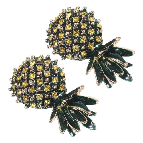 OUNONA 2stücke Teilige Ananas-broschennadeln Vielseitige Anstecknadel Stilvolle Accessoires Für Damenbekleidung Taschen Schals Und Outfits von OUNONA