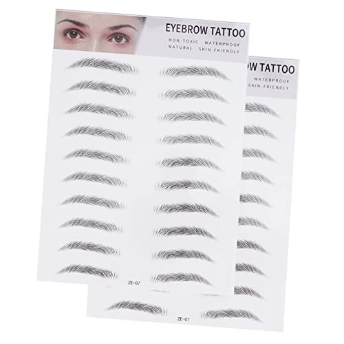 OUNONA 2Stücke Augenbrauenaufkleber Imitation Augenbraue Haarähnlich Transfer Aufkleber für Männer und Augenbrauen Werkzeug für Dünne oder Spärliche Augenbrauen Einfach von OUNONA