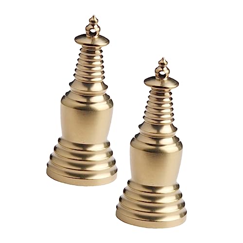 OUNONA 2Stücke DIY Messing Pagoda Anhänger Offene aus Messing für Kreative Schlüsselanhänger und Kunsthandwerk Langlebig und Sicher der Anwendung von OUNONA