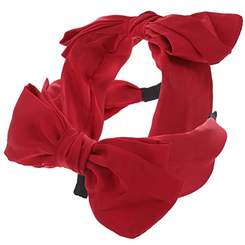 OUNONA 2stücke Schleifen-stirnband Für Damen Dekoratives Stirnband Mit Rutschfestem Design Haarschmuck Aus Hochwertigen Materialien Für Partys Und Festivals von OUNONA