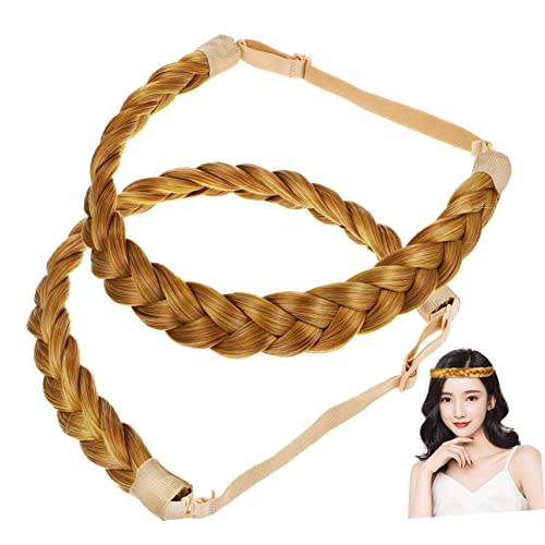 OUNONA 2stücke Geflochtenes Stirnband Aus Hochwertigem Material Breit Und Elastisch Für Mädchen Und Erwachsene Geeignet Zum Sport Oder Alltag Tragen Klassisches Design Mit Chunky von OUNONA