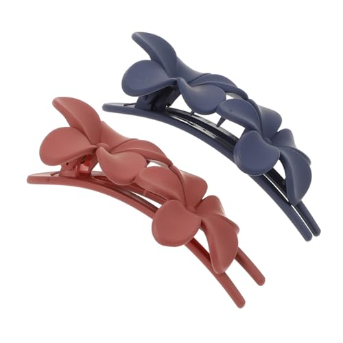 OUNONA 2stücke Blumen-haarklammern Mit Blumen Für Frauen Haarklammern Für Dünnes Haar Rutschfeste Entenschnabel-klammern Haar-accessoires Für Täglichen Gebrauch Vielseitige von OUNONA