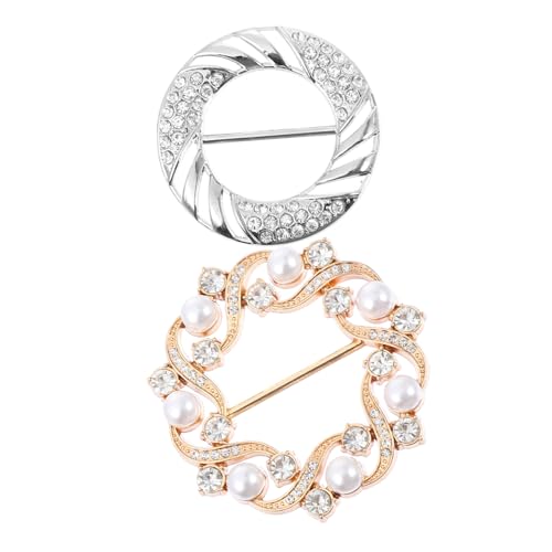 OUNONA 2Stücke Hemd Clips Rundring Kleidung Wrap Halter T Shirt Schnalle für Elegantes Styling Fixierung für Hochzeiten Partys von OUNONA