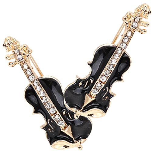 OUNONA 2 Stücke Geigenbrosche Emaille Brosche für Damen Kreative Violine Anstecknadel für Kleidung Pins Schmuck für Besondere Anlässe von OUNONA