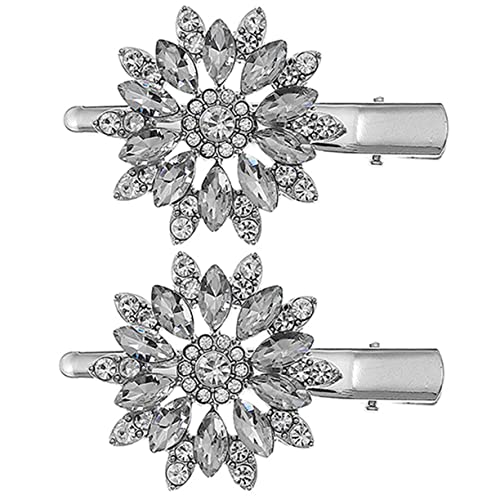OUNONA 2Stücke Strasssteine Haarclip für Haarspangen Rhinestones Vielseitiges Haarzubehör für Damen Glänzende Frisurenaccessoires von OUNONA