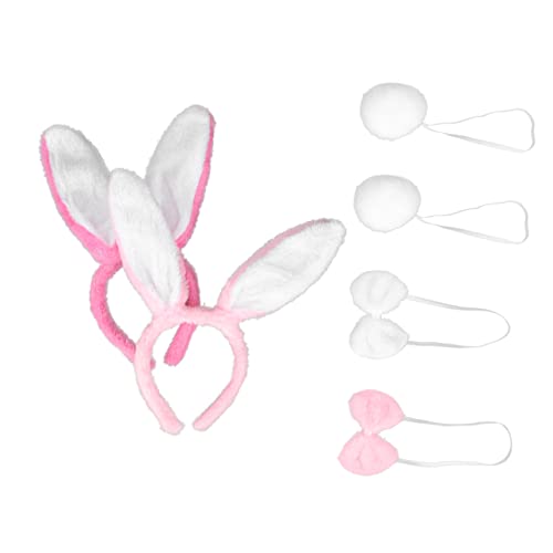 OUNONA 2sätze Hasenohren Dekorativ Zartes Hasenset Wiederverwendbarer Hasenschwanz Cosplay Zubehör Für Festivals Kostümpartys Und Bühnenauftritte von OUNONA
