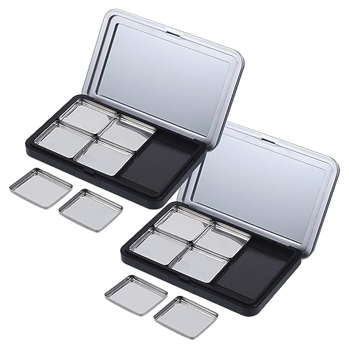 OUNONA 2sätze Lidschatten-palette Leere Lidschattenbox Nachfüllbare Kosmetikbehälter Lidschatten-unterplatte Diy Palettenhalter Für Lippenstift Aufbewahrungsbox von OUNONA