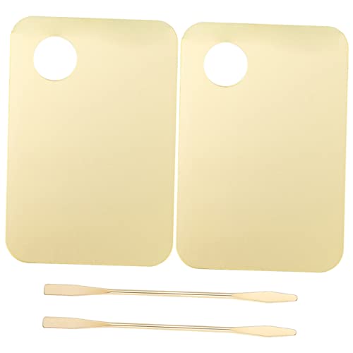 OUNONA 2satz Kosmetische Mischpalette Aus Acryl Für Make-up Nagelkunst Und Farbmischungen Mit Spatel Geeignet Für Foundation Lidschatten Und Mehr von OUNONA