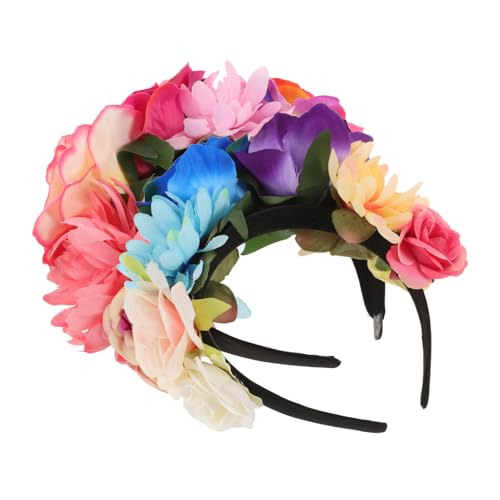 OUNONA 2stücke Blumenstirnband Halloween Für Erwachsene Simulation Blume Haar Zubehör Cosplay Stirnband Prop Party Kopfbedeckung Haarreif Stirnband Für Frauen von OUNONA