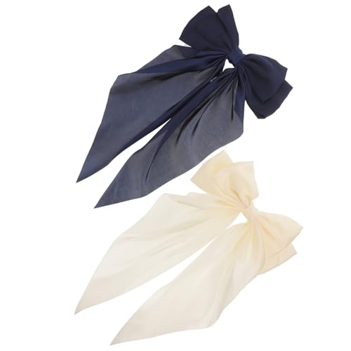 OUNONA 2stücke Große Haarspangen Mit Schleife Für Damen Haarklammern Und Haarbänder Aus Seide Haarzubehör Für Verschiedene Anlässe von OUNONA