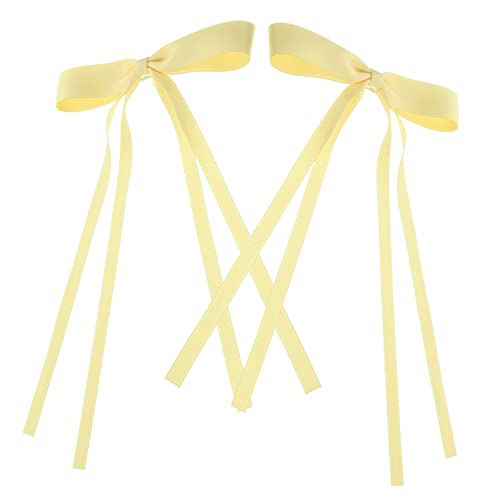 OUNONA 2stücke Haarspangen Mit Schleifen-design Spitze Metall-clip Für Damen Und Mädchen Leicht Und Haltbar Für Diverse Anlässe von OUNONA