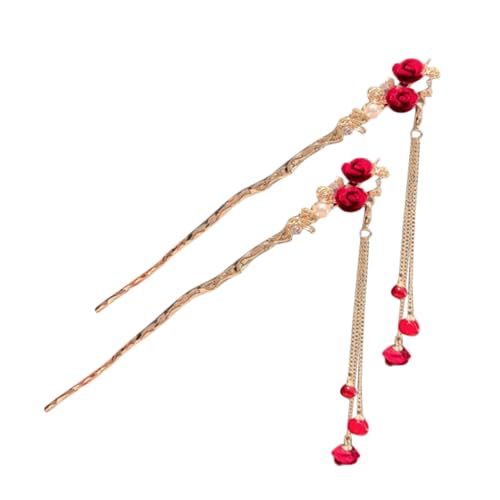 OUNONA 2stücke Haarstäbchen Bun Stick Für Frauen Einfache Handhabung Sicherer Halt Ohne Haardamage Design Für Verschiedene Anlässe von OUNONA