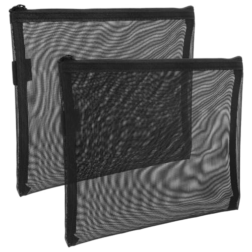 OUNONA 2stücke Netztaschen Für Make-up Mesh Kulturbeutel Kosmetiktasche Mit Reißverschluss Kleine Make-up-Organizer-Taschen Für Reisen Und Camping Zum Aufbewahren Von Kosmetika Und von OUNONA