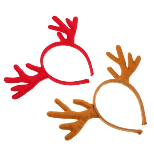 OUNONA 2stücke Rentiergeweih-haarreif Für Damen Und Mädchen Stirnband Mit Geweih-design Weihnachtsparty-kopfschmuck Aus Stabilen Materialien Passend Zu Verschiedenen Outfits von OUNONA