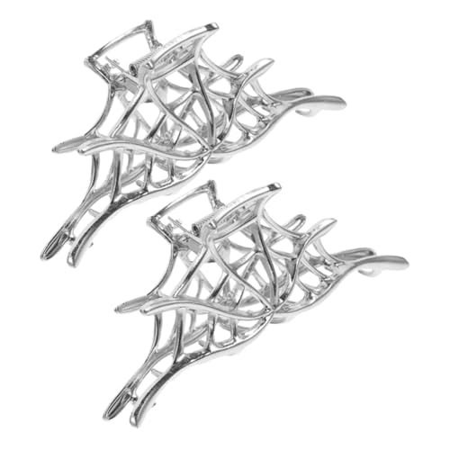 OUNONA 2stücke Spinnennetz-haarspange Aus Metall Dekorative Haarklammern Für Frauen Stilvolle Haarschmuck Spinnennetz-motiv Metall-haarspange Für Verschiedene Anlässe von OUNONA