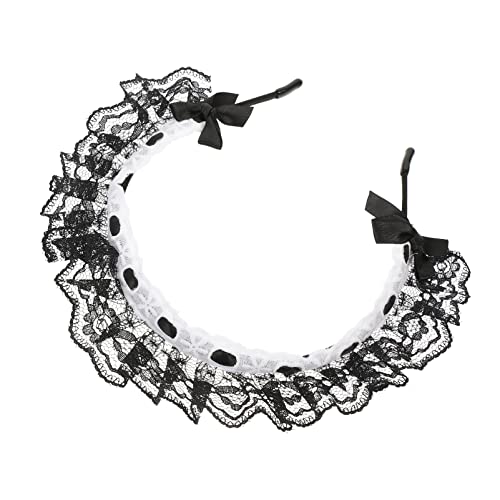 OUNONA 2stücke Spitzenstirnbänder Für Frauen Mädchen Haarreifen Spitzenkopfschmuck Spitzenschleifen-haarbänder Spitzenschleifen-stirnbänder Schöne Stirnbänder von OUNONA