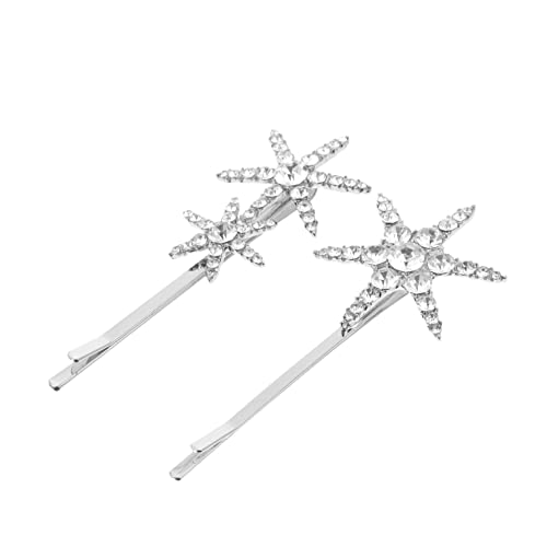 OUNONA 2stücke Stern Haarspange Mit Glitzer Strass Für Damen Haarnadel Barrettes Haar Dekoration Für Verschiedene Anlässe von OUNONA