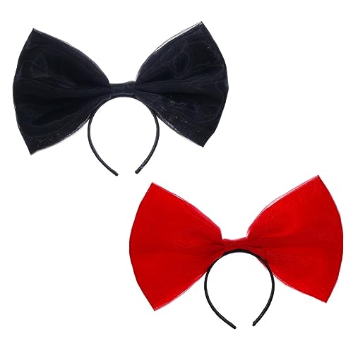 OUNONA 2stücke Stirnbänder Aus Satin Und Spitze Mit Schleifen Für Mädchen Party Und Cosplay-dekoration Bezauberndes Kopfschmuck Anschauen von OUNONA