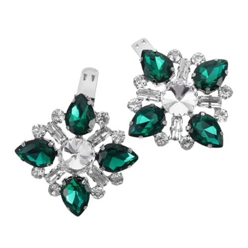 OUNONA 2stücke Strass Schuhclips Kristallschuhschnallen Schuhclip-zubehör Für Hochzeit Schmuck-schuhanhänger Aus Metall Und Strasssteinen Schuhdeko Für Brautschuhe von OUNONA