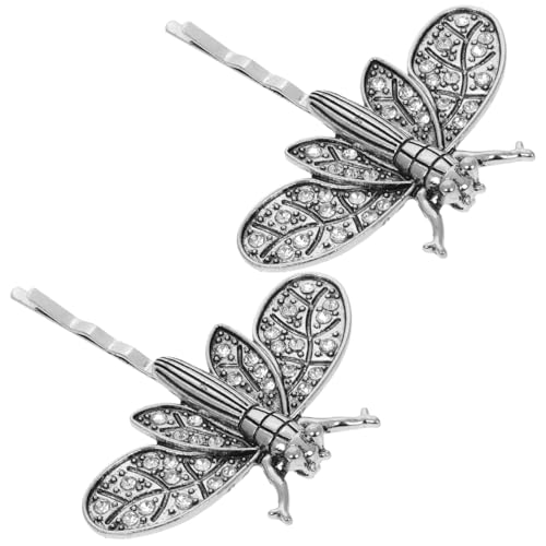 OUNONA 2stücke Vintage Libellen-haarspangen Strasssteinen Dekorative Haarnadeln Für Frauen Und Mädchen Party-accessoires von OUNONA