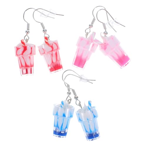 OUNONA 3 Paare Eiscreme Ohrringe Cartoon Ohrschmuck für Mädchen Damen Modisch Hautfreundlich Langlebig Farbbeständig für Frühling Sommer Herbst Winter OUNONA 3 Paare Eiscreme Ohrringe Cartoon Ohrschmuck für Mädchen Damen Modisch Hautfreundlich Langlebig Farbbeständig für Frühling Sommer Herbst Winter von OUNONA
