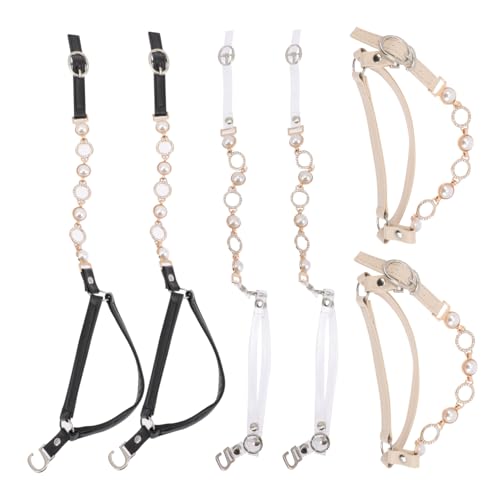 OUNONA 3 Paare Verstellbare Anti rutsch Knöchelriemen für High Heels Elastische Lederschnürsenkel Abnehmbare Schuhbänder für Damen Pumps Schutz vor Losem Absatz Zufällige Farbe von OUNONA