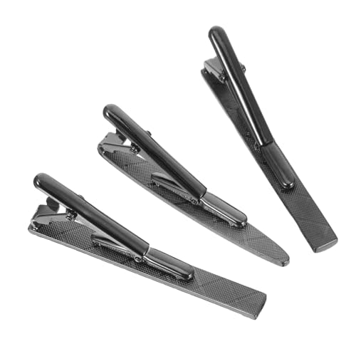 OUNONA 3 Stück Business Tie Jacke Set Herrenkupferkrawattenclips modische Krawattenklammer cilps binden Krawattenklammern Krawattenklammel Krawattenklammer für Herren Schwarz von OUNONA