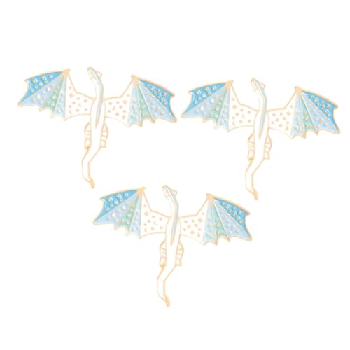 OUNONA 3 Stück Dinosaurier Broschen Metall Pin für Kleidung Rucksack und Hut Kreative Anstecknadel mit Einzigartigem Design für Freunde von OUNONA