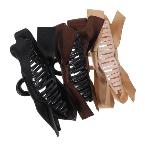 OUNONA 3 Stück Große Haarklammern mit Schleife für Damen Süße Haarklammern für Dickes Dünnes Haar für Alltag Feste von OUNONA