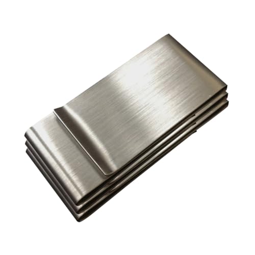 OUNONA 3 Stück Metall Geldclip Schlankes Kartenetui Minimalistischer Geldscheinklammer Stabile Metall Geldbörse für Herren und Damen Praktischer Kartenhalter Kompakt und Langlebig von OUNONA