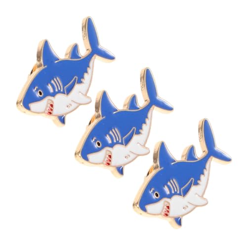 OUNONA 3 Stück Niedliche Broschen aus Langlebiger Zinklegierung Cartoon Anstecknadeln mit Meereslebewesen Vielseitig für Rucksack Jacke Hut Tier Accessoires von OUNONA
