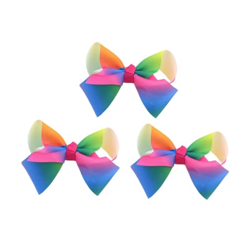 OUNONA 3 Stück Teiliges Bunte Haarspangen mit Farbverlauf Langlebige Haarclips für Mädchen Rutschfest Modische Haarschmuck für Alltag Schule Feste und Partys Geschenkidee von OUNONA