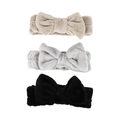 OUNONA 3 Stück Teiliges Elastische Stirnbänder aus Weichem Korallenvlies Makeup und Gesichts Waschband für Damen Dehnbar und Hautfreundlich Geeignet für Spa Gesichtsmaske und Tägliche von OUNONA