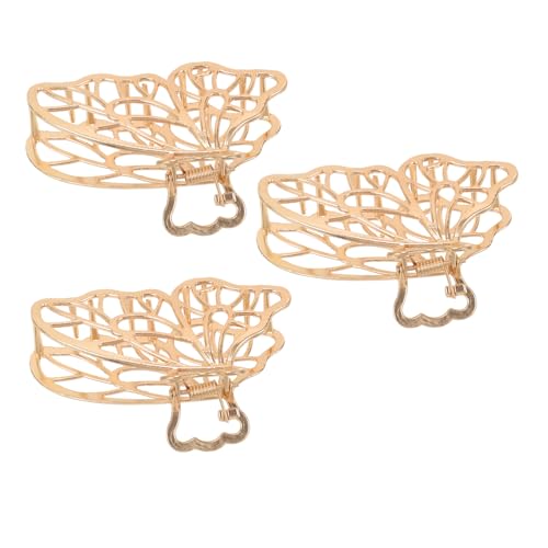 OUNONA 3 Stück Teiliges Schmetterlings Haarklammern für Dickes Haar Robuste Haarklammer mit Hohlem Design Vielseitiger Haarschmuck für Damen und Mädchen zum Zurückhalten bei Kosmetik von OUNONA