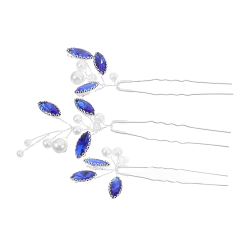OUNONA 3 Stück Teiliges Set Strass Haarforken für Damen Eleganter Haarschmuck mit Design Vielseitige Haarstäbe für Hochzeit Party und Retro Stil Passend für Verschiedene von OUNONA
