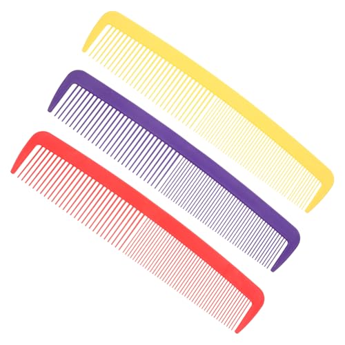OUNONA 3 Stück Teiliges Übergroßes Haarkamm Rot Gelb Lustige Riesen Haarkämme für Halloween Karneval Bühnenperformance Leicht Dramatisches Styling Accessoire für Männer und Frauen von OUNONA
