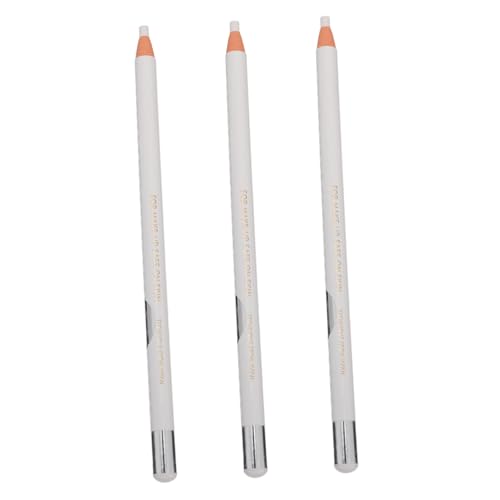 OUNONA 3 Stück Teiliges Weißer Augenbrauen und Eyeliner Stift Wasserdichtes Makeup Tool für Augen Make Up und Lipgloss Langlebig und Sicher Anwendung von OUNONA