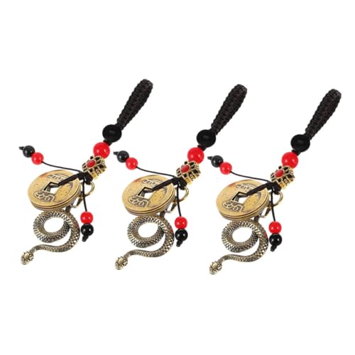 OUNONA 3stücke Schlüsselanhänger Mit Schlangenfigur Aus Messing Feng-shui-tierkreiszeichen-ornament Schlangenjahr-anhänger Für Schlüssel Rucksack Und Wohnaccessoires OUNONA 3stücke Schlüsselanhänger Mit Schlangenfigur Aus Messing Feng-shui-tierkreiszeichen-ornament Schlangenjahr-anhänger Für Schlüssel Rucksack Und Wohnaccessoires von OUNONA
