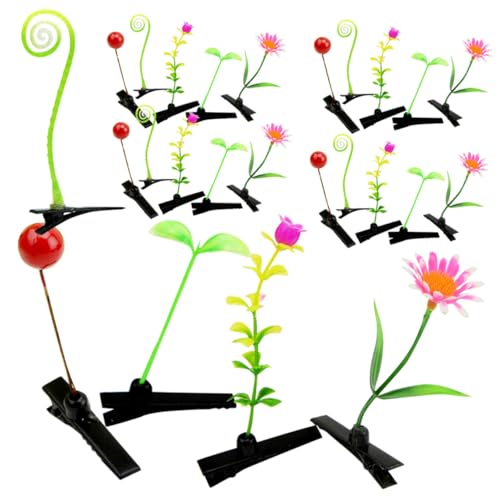 OUNONA 30 Stück Teiliges Pflanzen Haarklammern für Mädchen Robuste Kleine Haarspangen mit Süßen Pflanzendesigns Farbintensive Langlebige Haarclips für Vielfältige Frisuren und von OUNONA