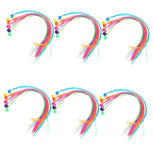 OUNONA 36stücke Teilige Haarverlängerungen Bunt Für Junge Mädchen Farbige Flechtset Zum Einclipsen Haaraccessoires Lebendige Farben Für Halloween Cosplay Und Party von OUNONA